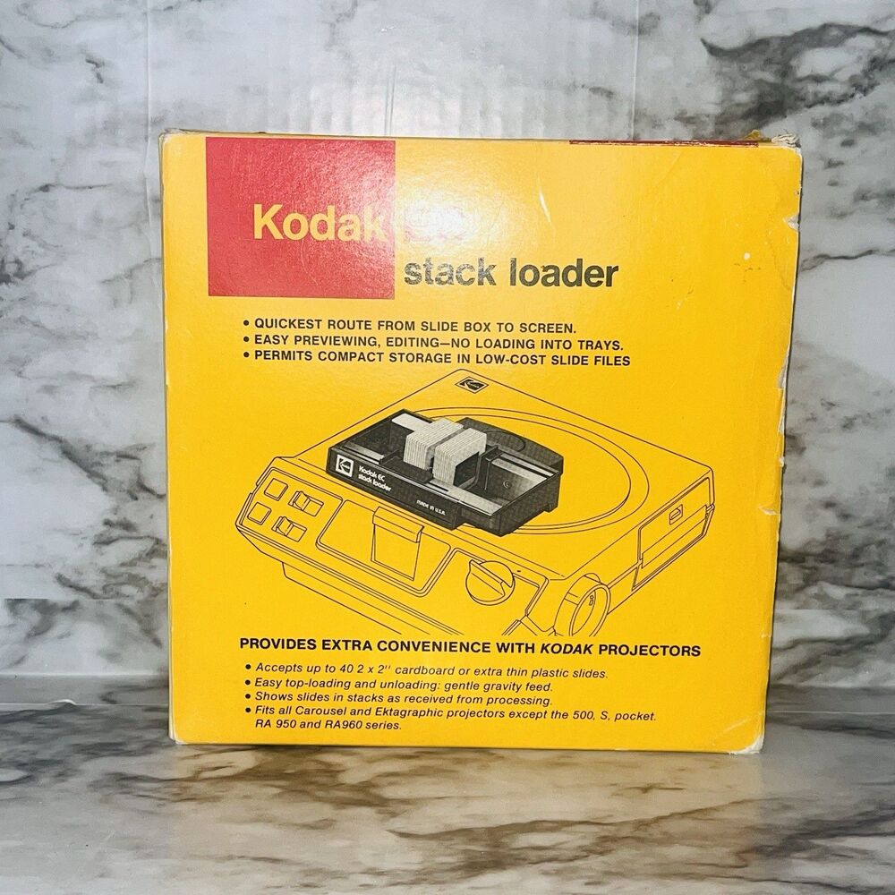 Vintage Kodak EC40 Stack Loader Cat 151 4249 Slide Projector w Box Manual